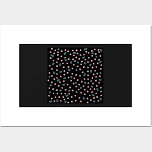 Pattern Black Pink Blue Posters and Art